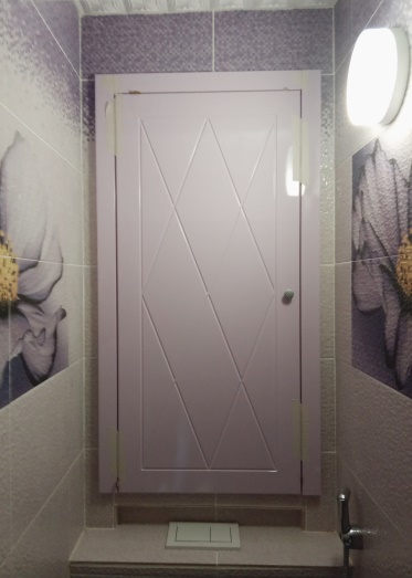шкаф сантехнический дверцы распашные Сирень глянец