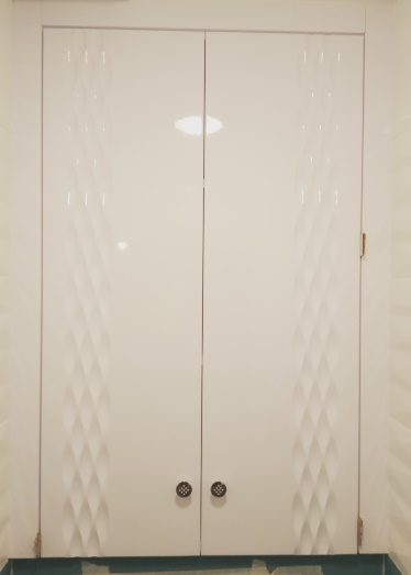 шкаф сантехнический Белый 6G с фрезой 3D Дюна-2