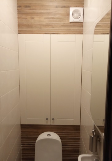 шкаф сантехнический в туалет МДФ ПВХ "Кожа Вайт"