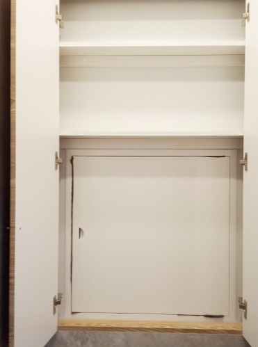 шкаф сантехнический МДФ ПВХ мираж белый глянец