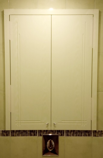 шкаф сантехнический дверцы распашные Зелень Патина