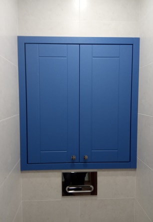люк сантехнический в туалет мдф пвх синий 1